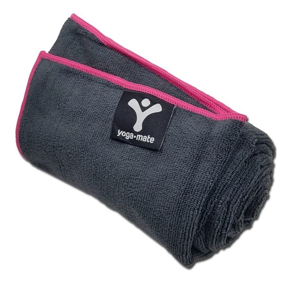 Gray and Pink Yoga Towel - Picture 1 of 6
